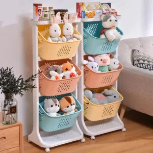 3 Layer Colorful Basket Trolley