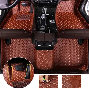 All Weather Floor Mat for 2005 Lexus ES Full Protection Car Accessories Brown 3 Piece Set