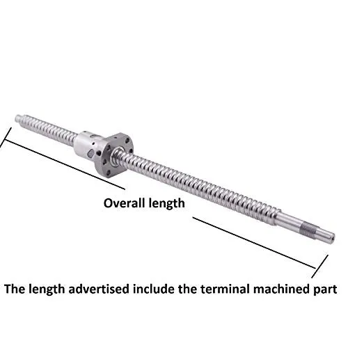 Ball Screw SFU2005 RM2005 Length 2000mm Diam 20mm with Ballnut and ballnut housing   end Supports EK/EF15   Coupler for CNC, Length Approx 78.74 inch/ 2000mm