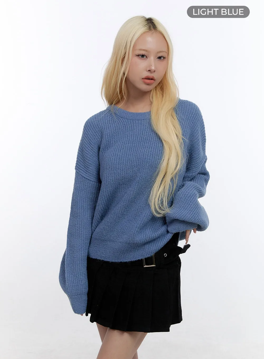 Basic Round Loose Fit Sweater CO419