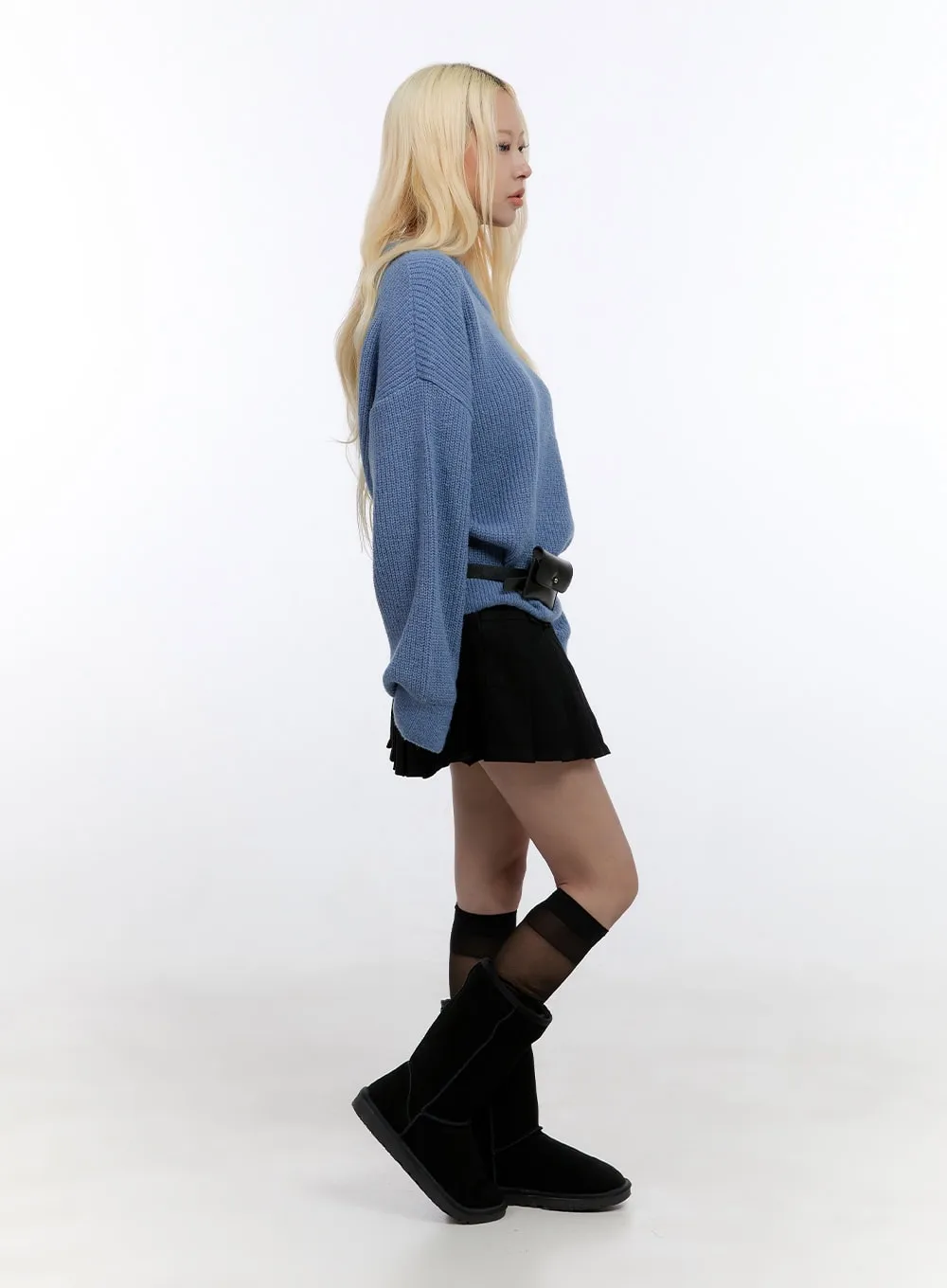 Basic Round Loose Fit Sweater CO419