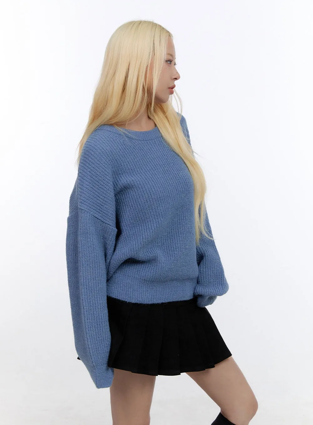 Basic Round Loose Fit Sweater CO419