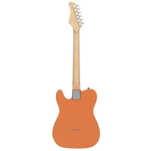 Bysesion Semi-Hollow Electric Guitar F Hole SS Pickups Maple Fingerboard White Pearl Pickguard Orange-red