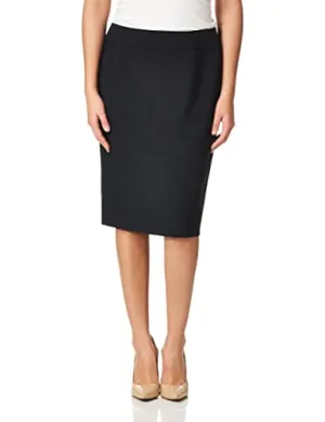 Calvin Klein Women's Straight Fit Suit Skirt, Navy, 16