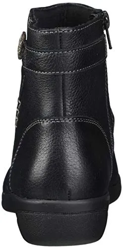 Clarks Women's Cheyn Zoe Ankle Boot, Black Leather, 7.5 Wide