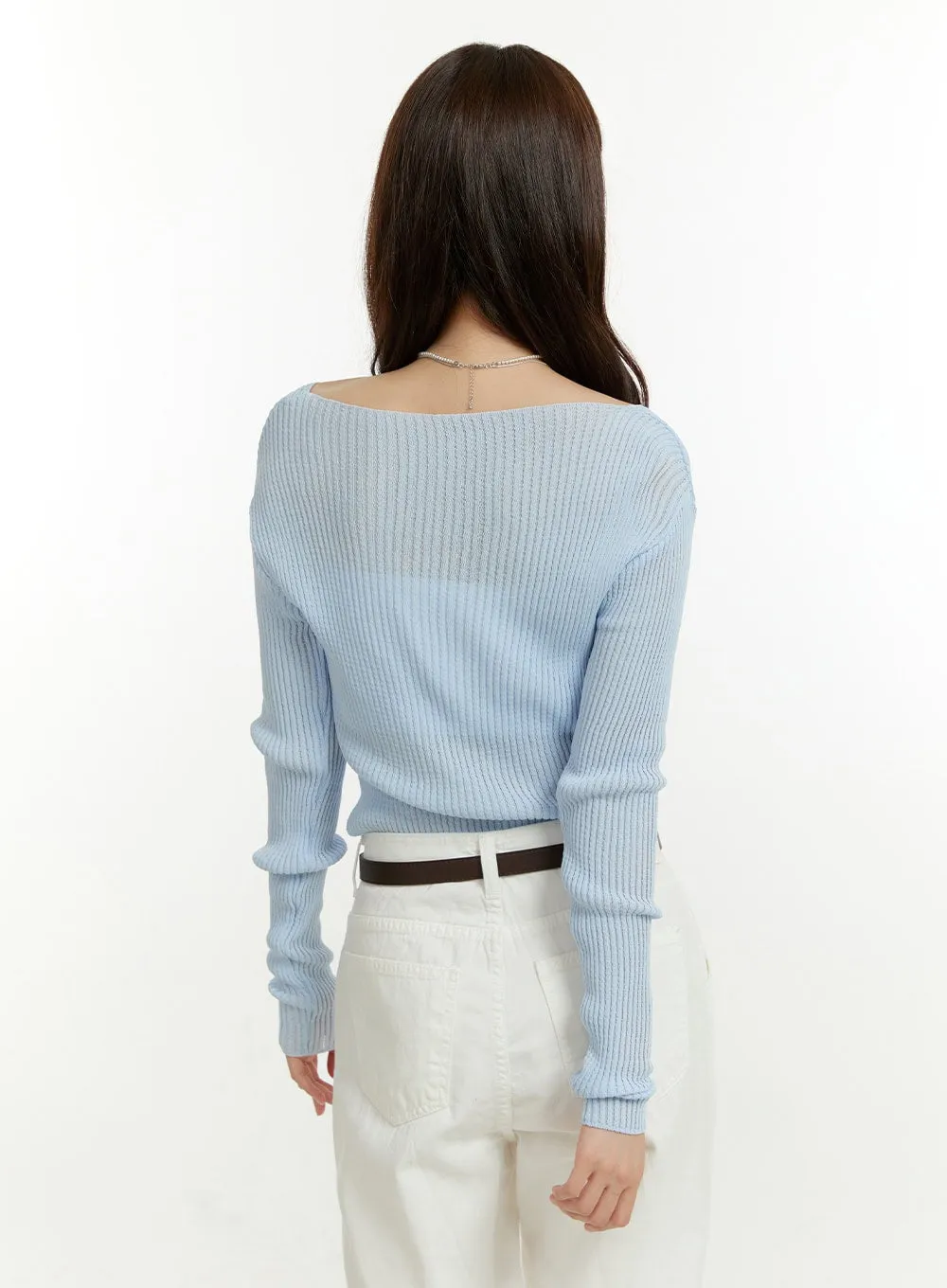 Deep U Neck Summer Sweater OU428