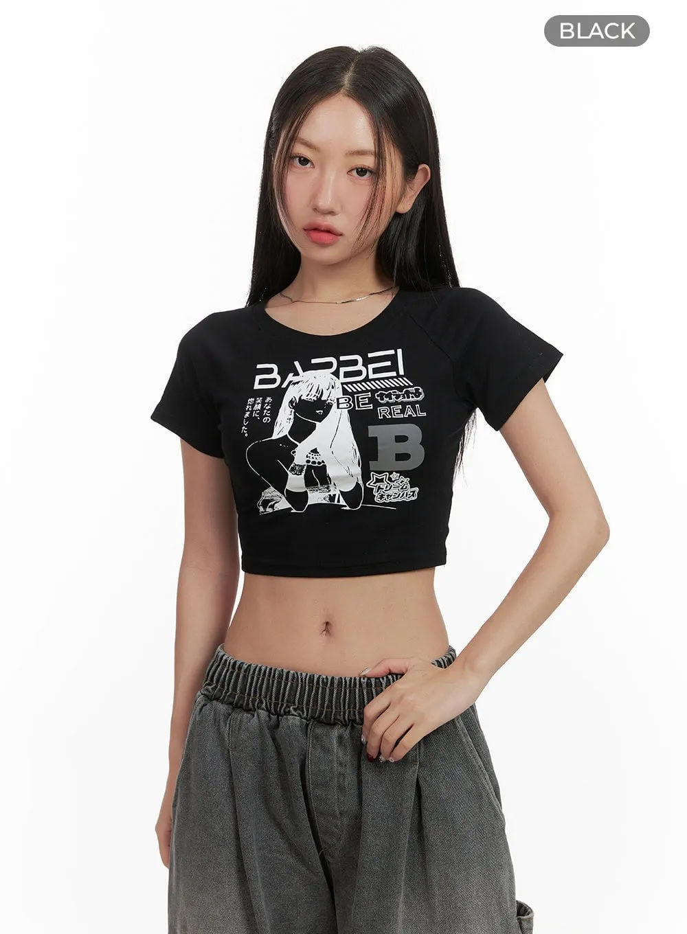 Graphic Crop Top CY420