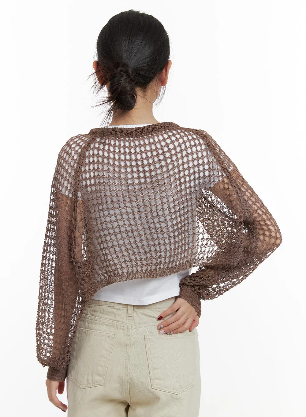 Hollow Out Crochet Bolero OA419