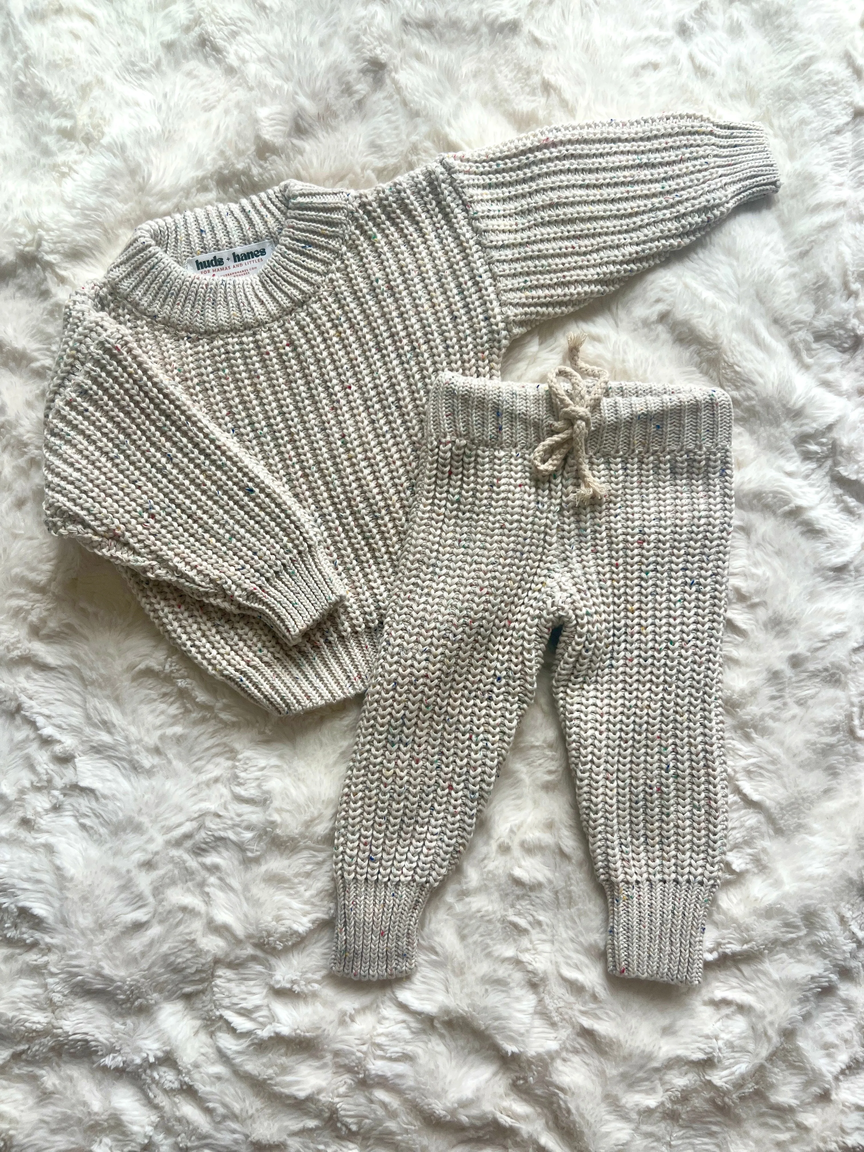 Knit Sprinkled Sweater Set