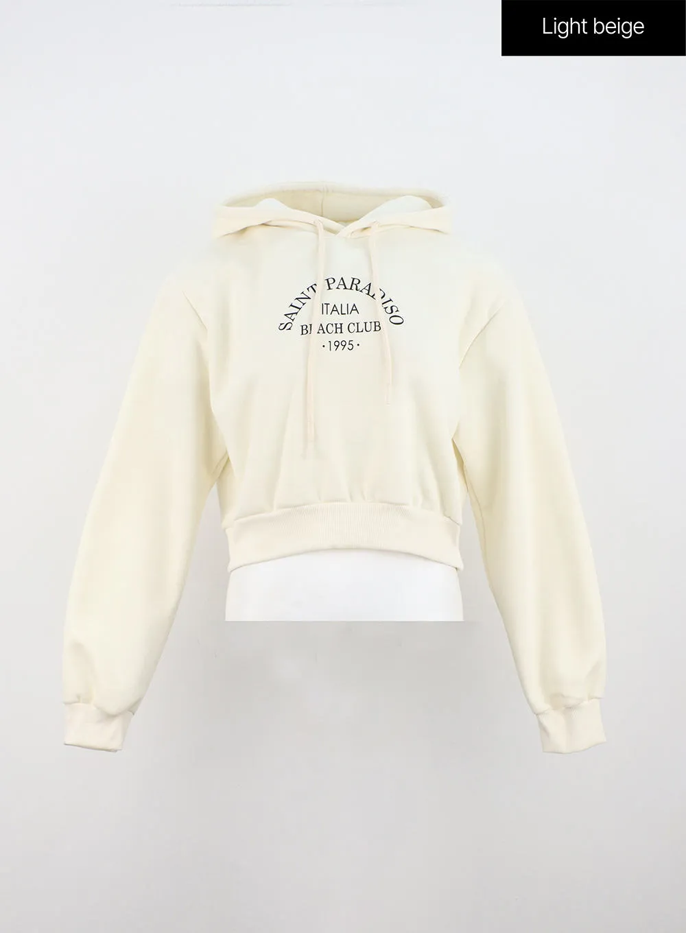 Lettering Hooded Crop Sweatshirt ON315