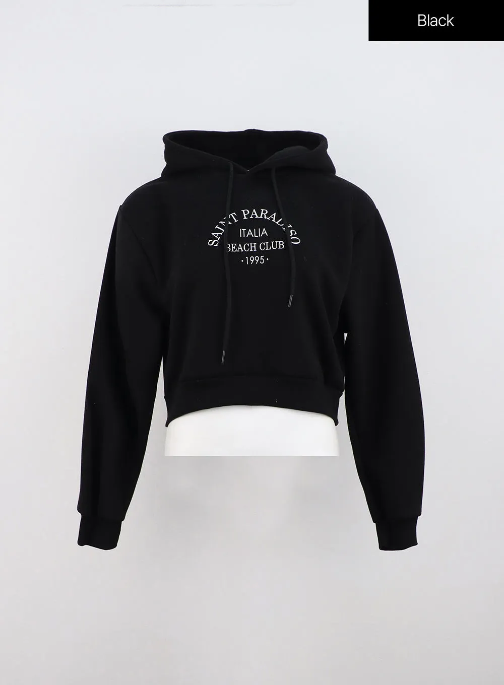 Lettering Hooded Crop Sweatshirt ON315