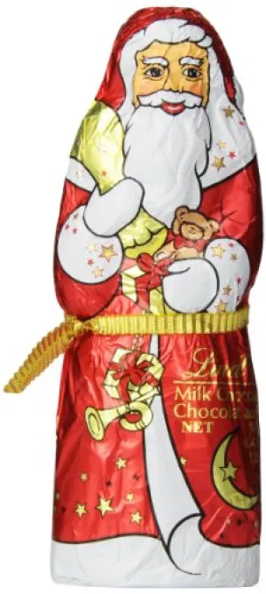 Lindt Holiday Hollow Milk Chocolate Santa, Great for Holiday Gifting, 4.4 Ounce (Pack of 18)