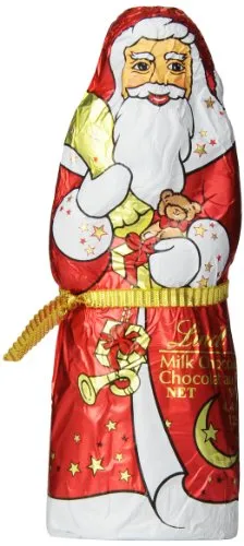 Lindt Holiday Hollow Milk Chocolate Santa, Great for Holiday Gifting, 4.4 Ounce (Pack of 18)