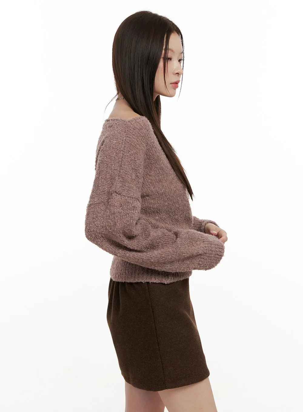 Loose-Fit One-Shoulder Sweater ON422