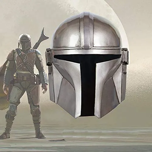 Mandalorian Helmet Deluxe Resin Full Head Mask for Men Halloween Cosplay Costume Accessories