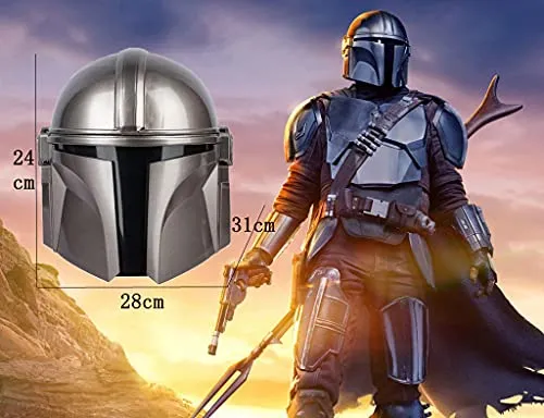 Mandalorian Helmet Deluxe Resin Full Head Mask for Men Halloween Cosplay Costume Accessories