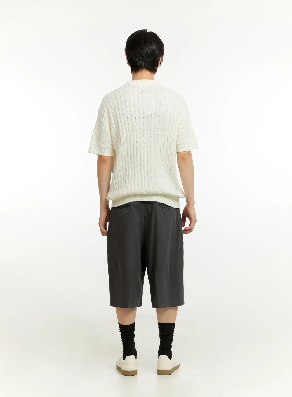 Men's Collared Knit T-Shirt IL418