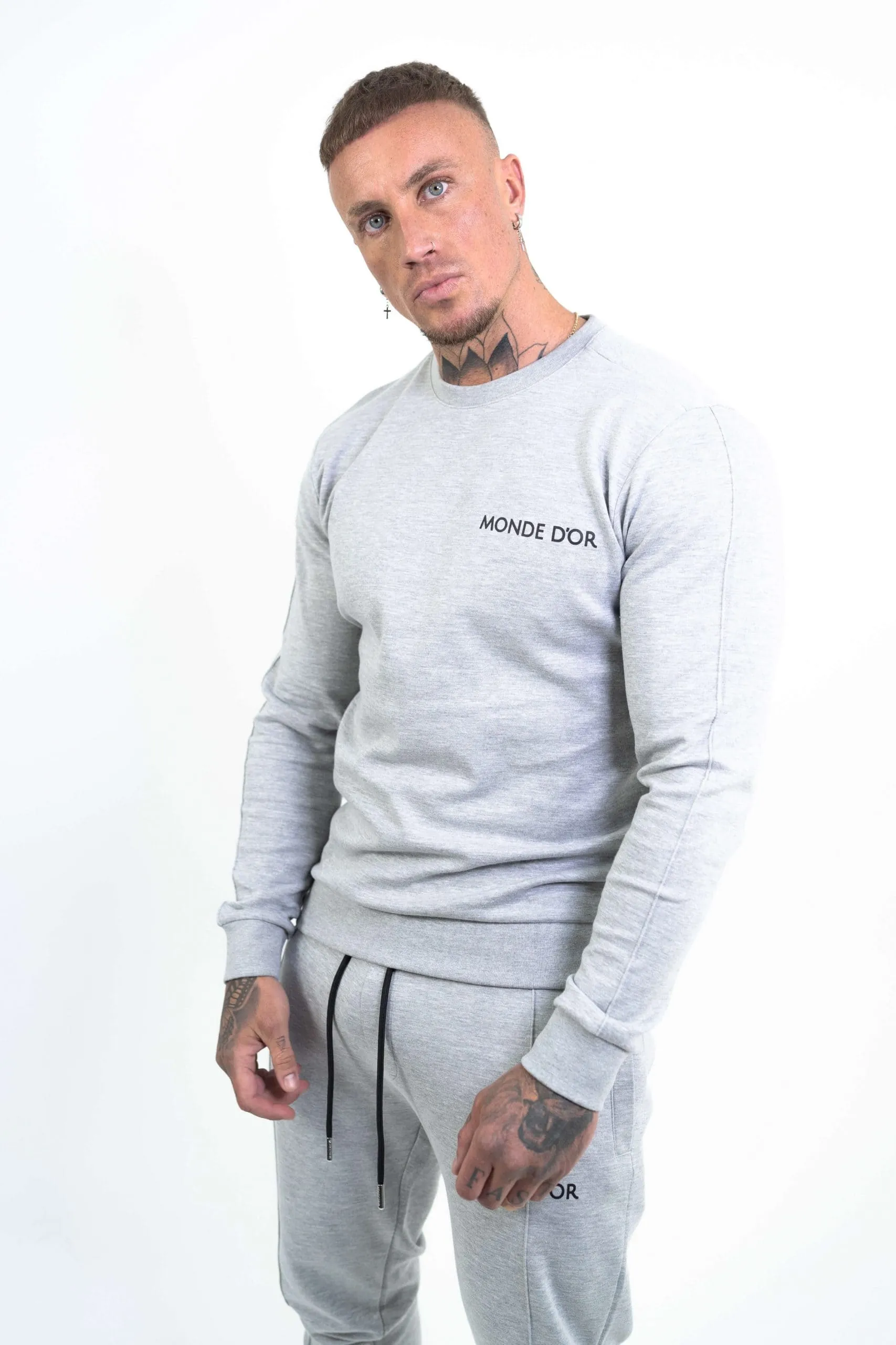 Men's Grey Urban Crew Neck Jumper