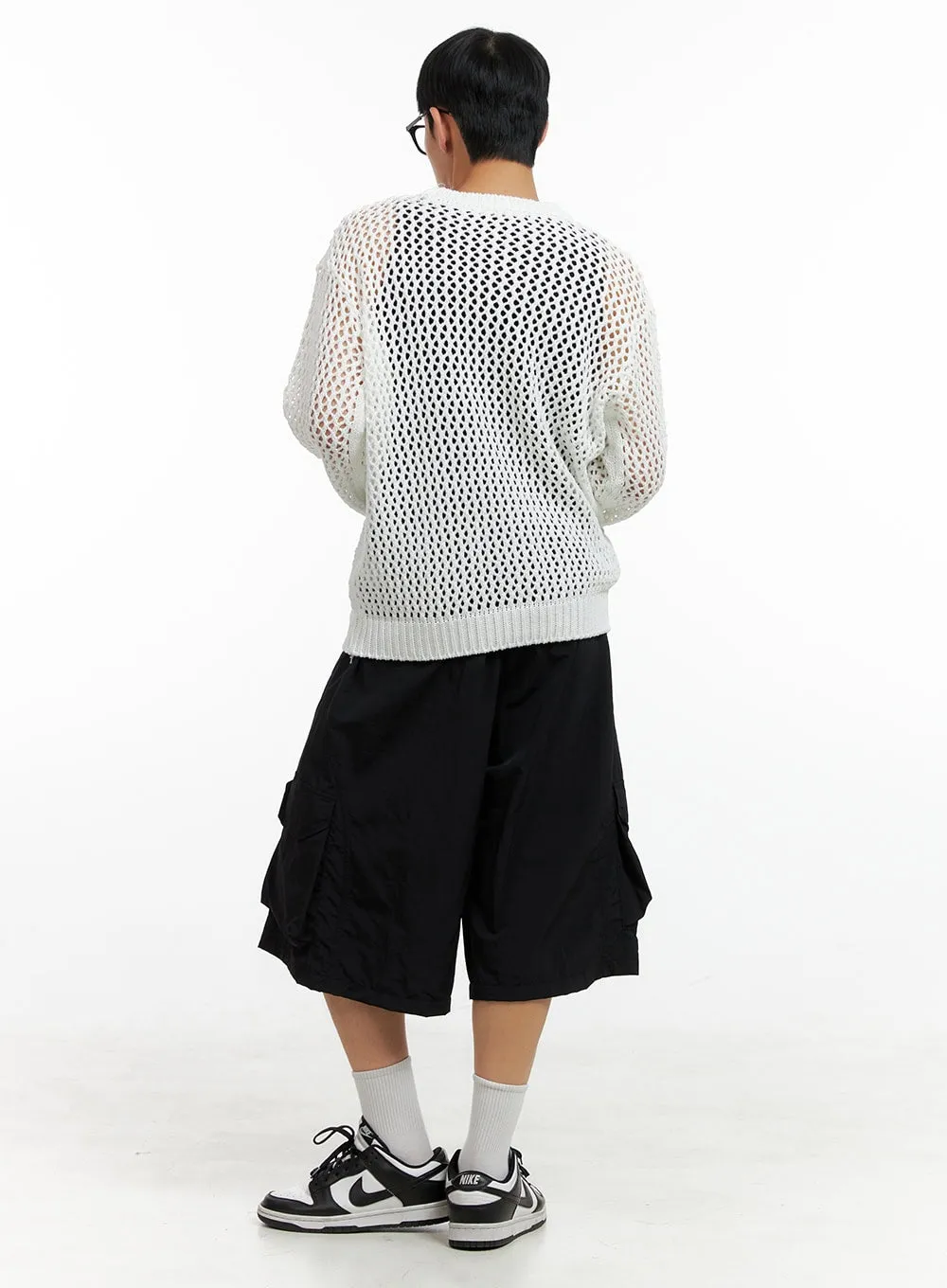 Men's Hollow Out Knit Sweater CL429