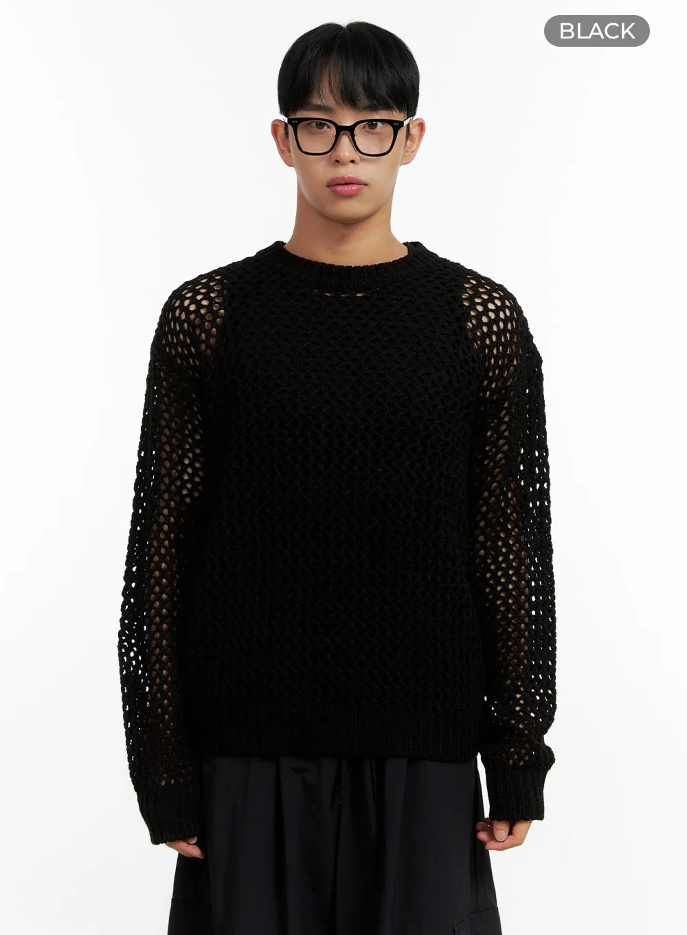 Men's Hollow Out Knit Sweater CL429