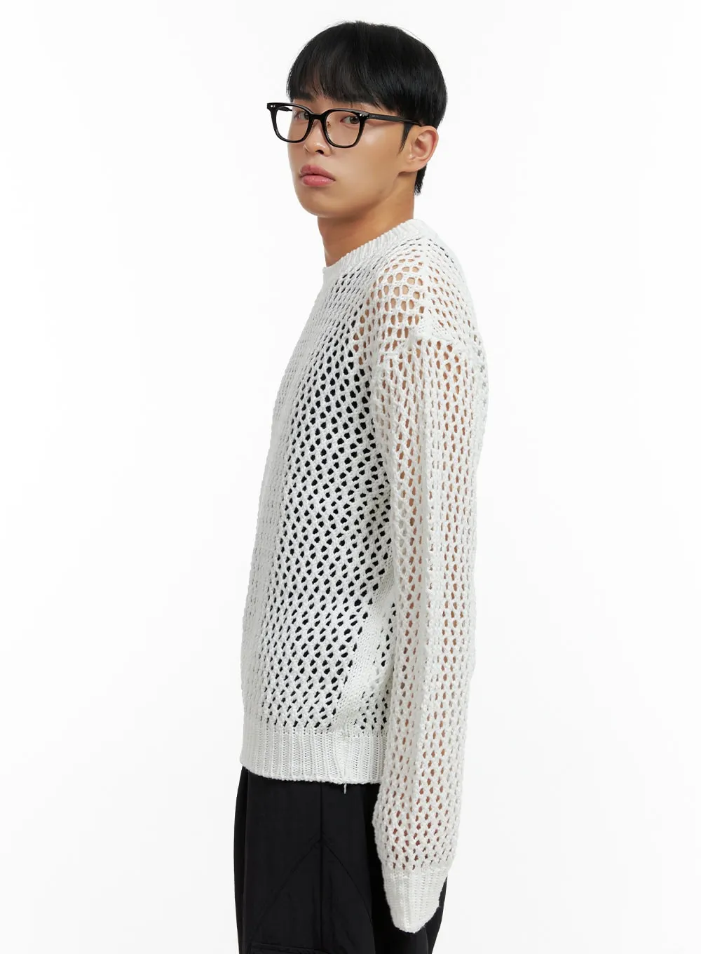 Men's Hollow Out Knit Sweater CL429