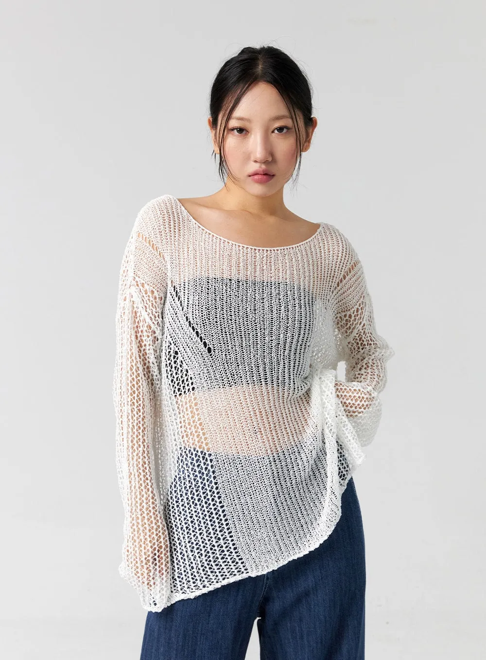 Oversized Crochet Sweater CG304