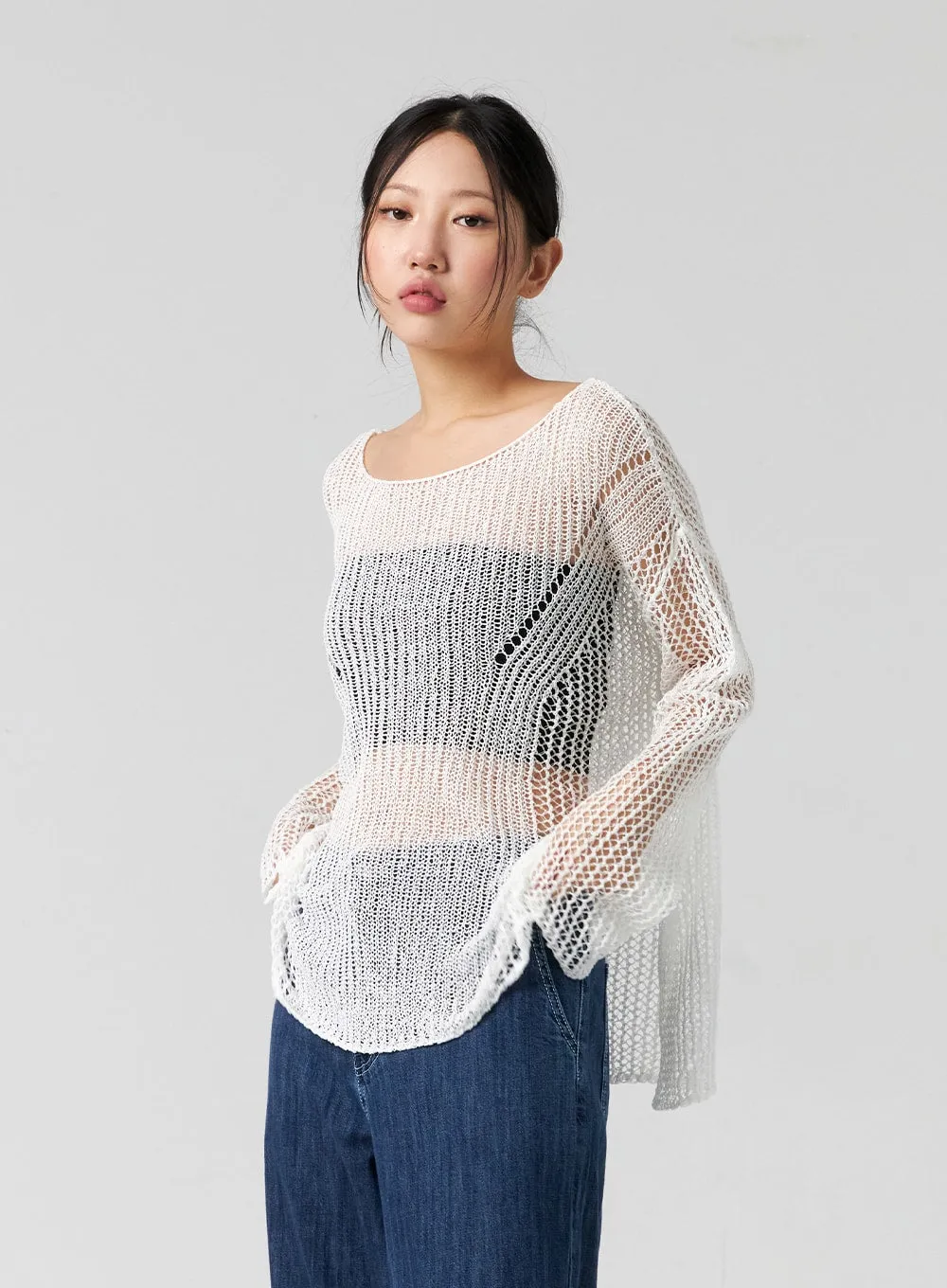 Oversized Crochet Sweater CG304