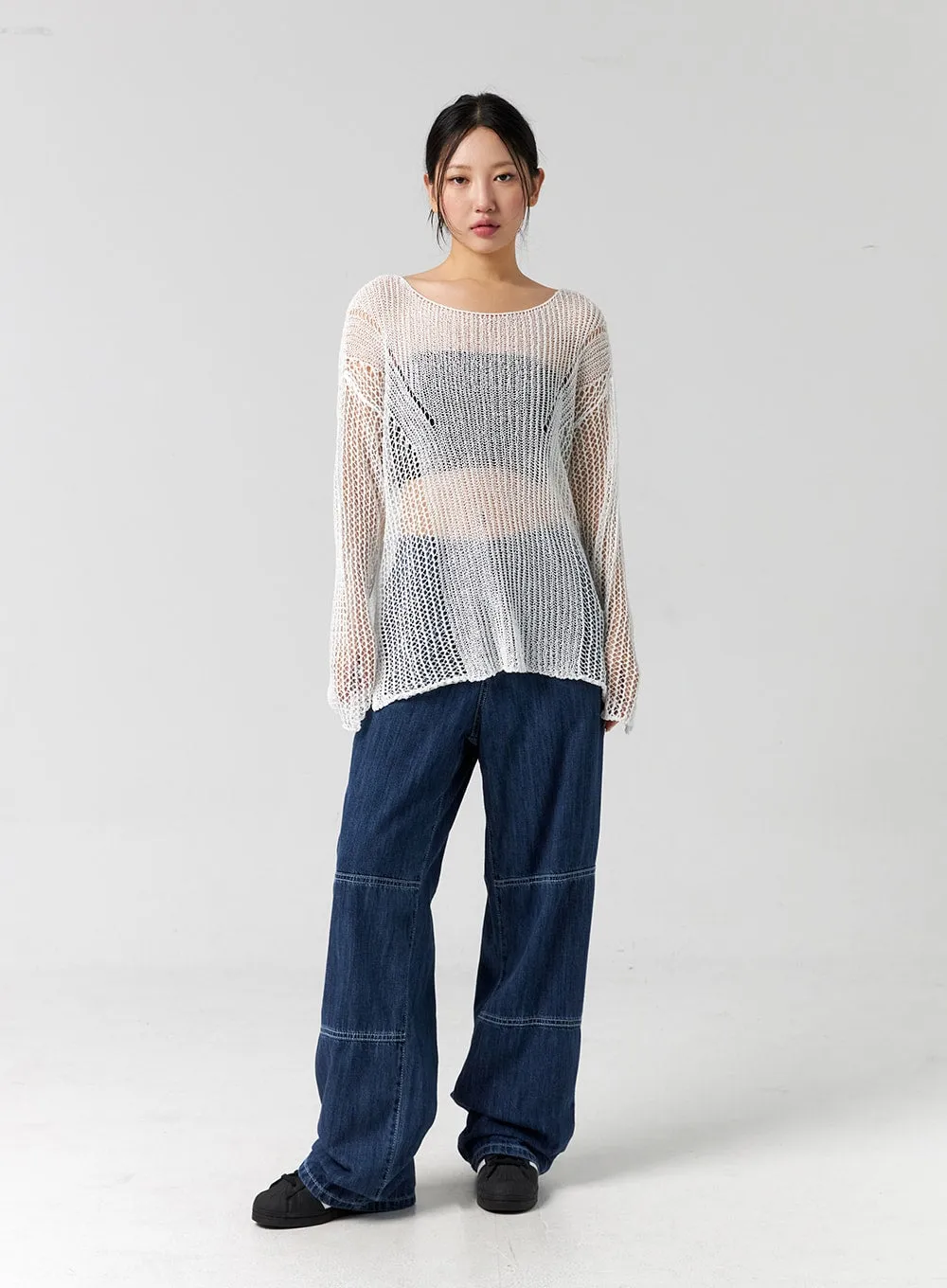 Oversized Crochet Sweater CG304