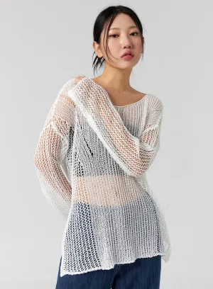 Oversized Crochet Sweater CG304