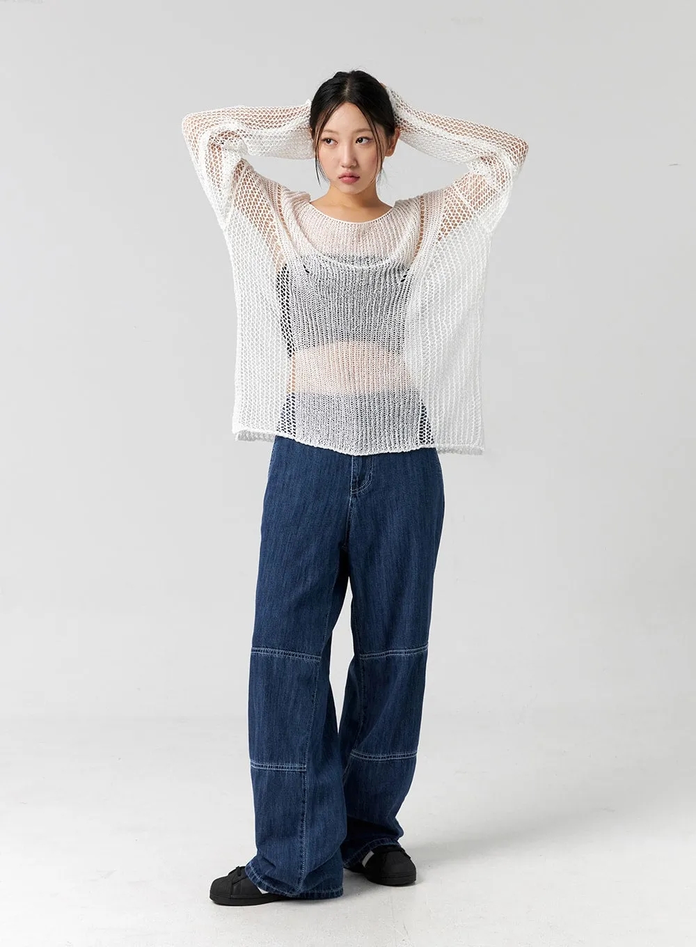 Oversized Crochet Sweater CG304