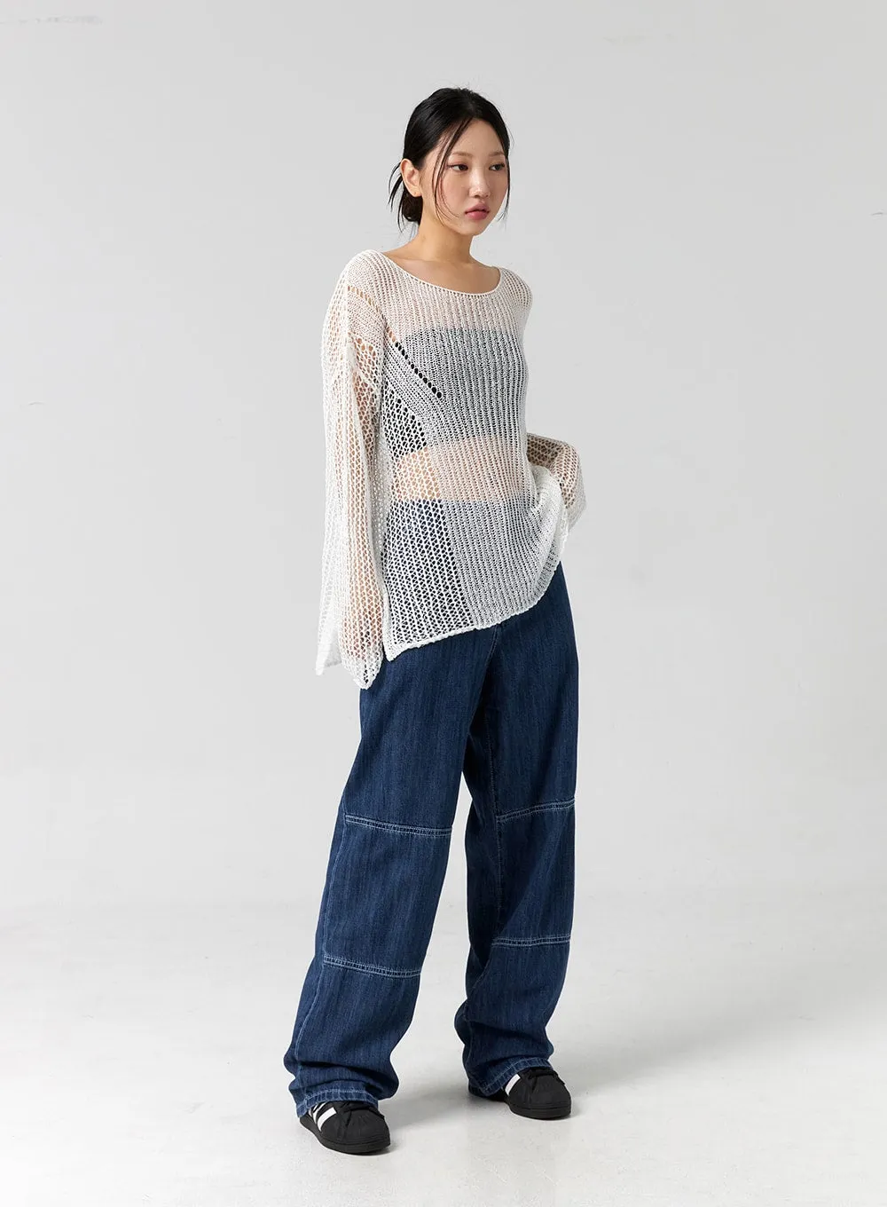 Oversized Crochet Sweater CG304