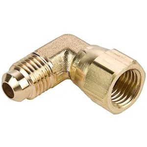 Parker 166FSV-10-10-pk5 45 Degree Fitting, Flare to Female Flare Swivel, Brass, Flare and NPT Swivel Nut 90 Degree Swivel Elbow, 5/8" (Pack of 5)