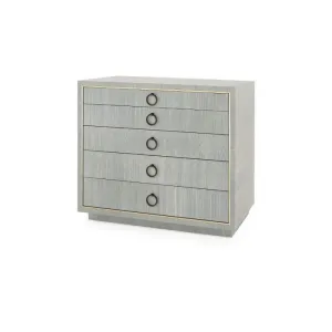 Parker Large 5 Drawer Chest Slate Blue Shimmer