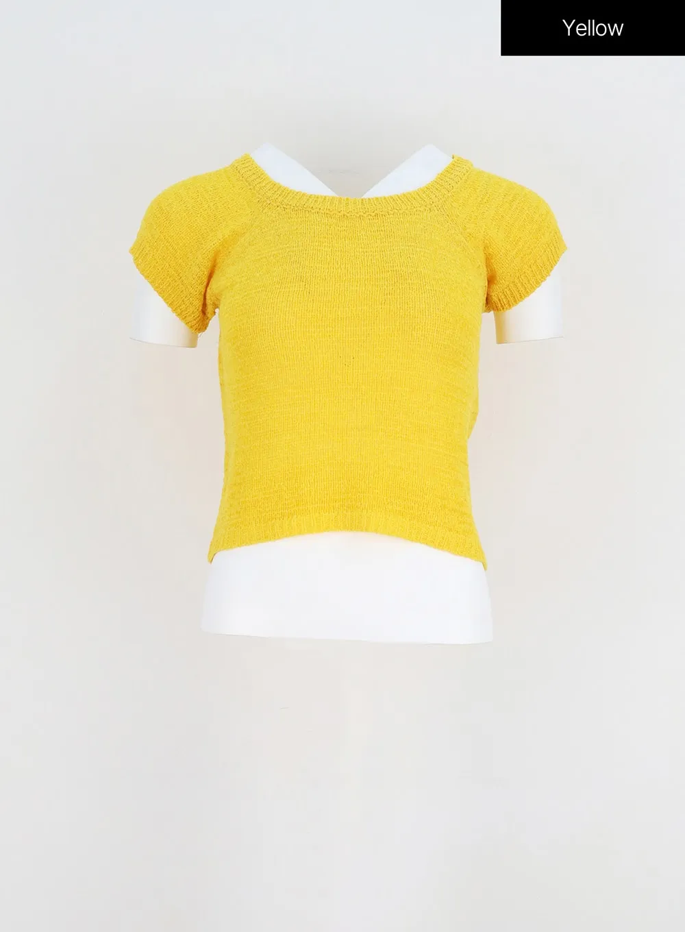 Short Sleeve Mesh Sweater OY310