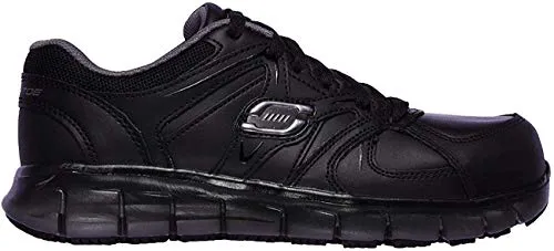 Skechers New Women's Synergy Sandlot Work Shoe Black/Grey 7.5