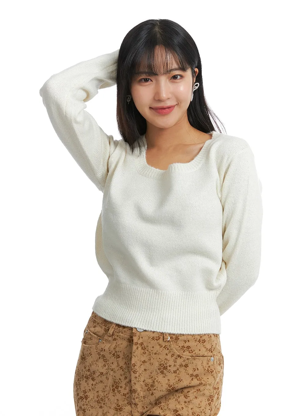 Square Neck Knit Sweater OD329