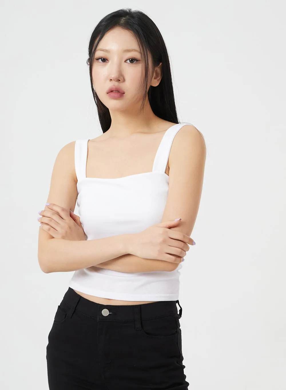 Square Neck Sleeveless Tee BM304