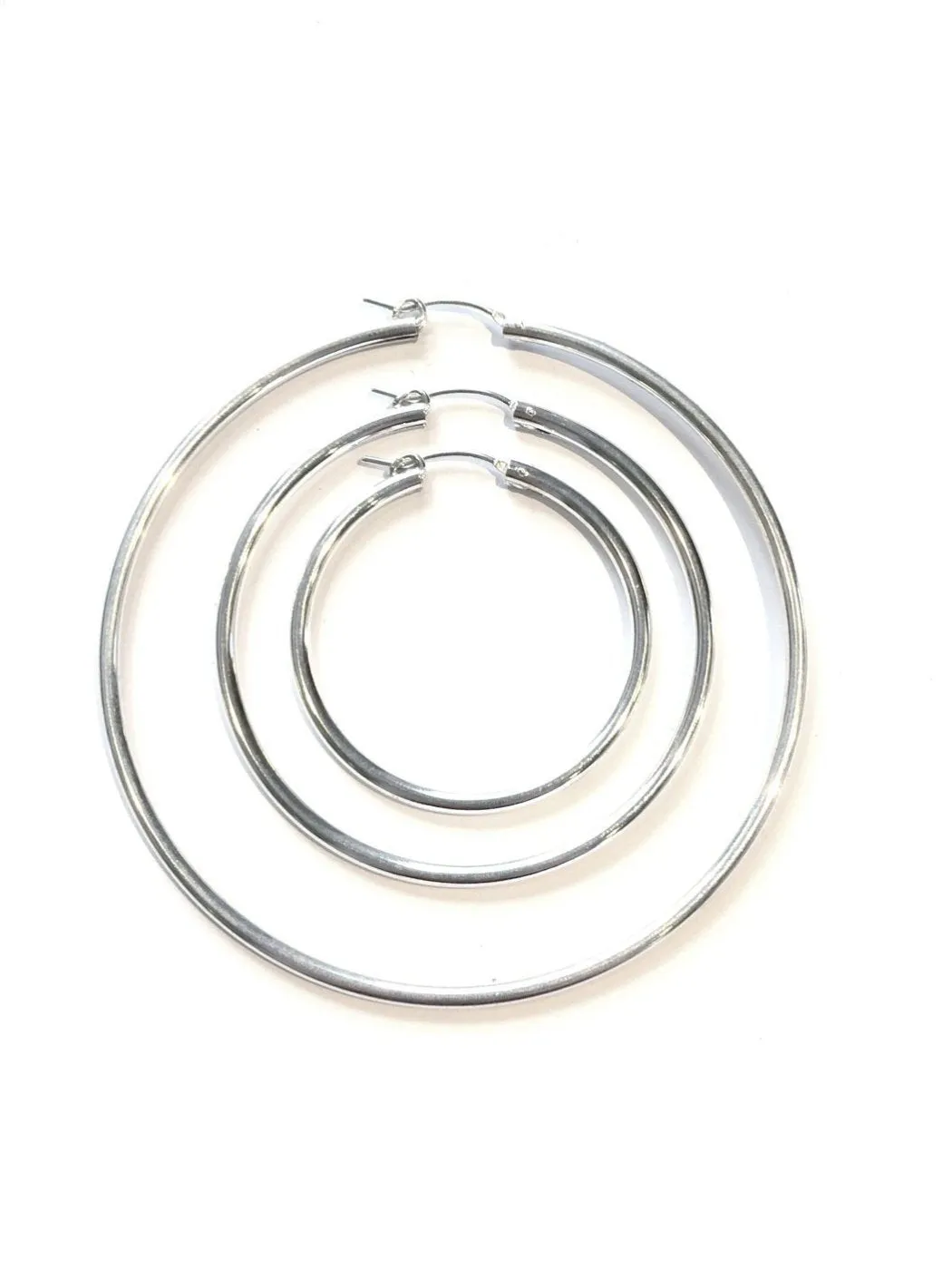 Sterling Silver Pincatch Hoops