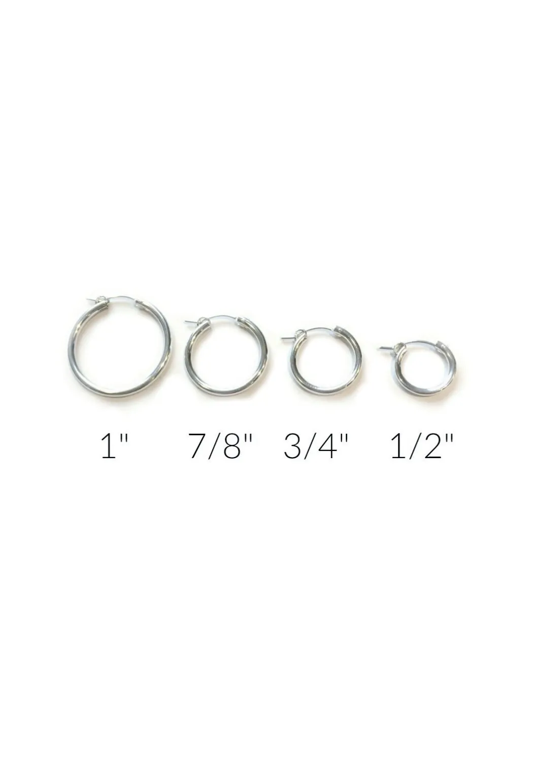 Sterling Silver Pincatch Hoops