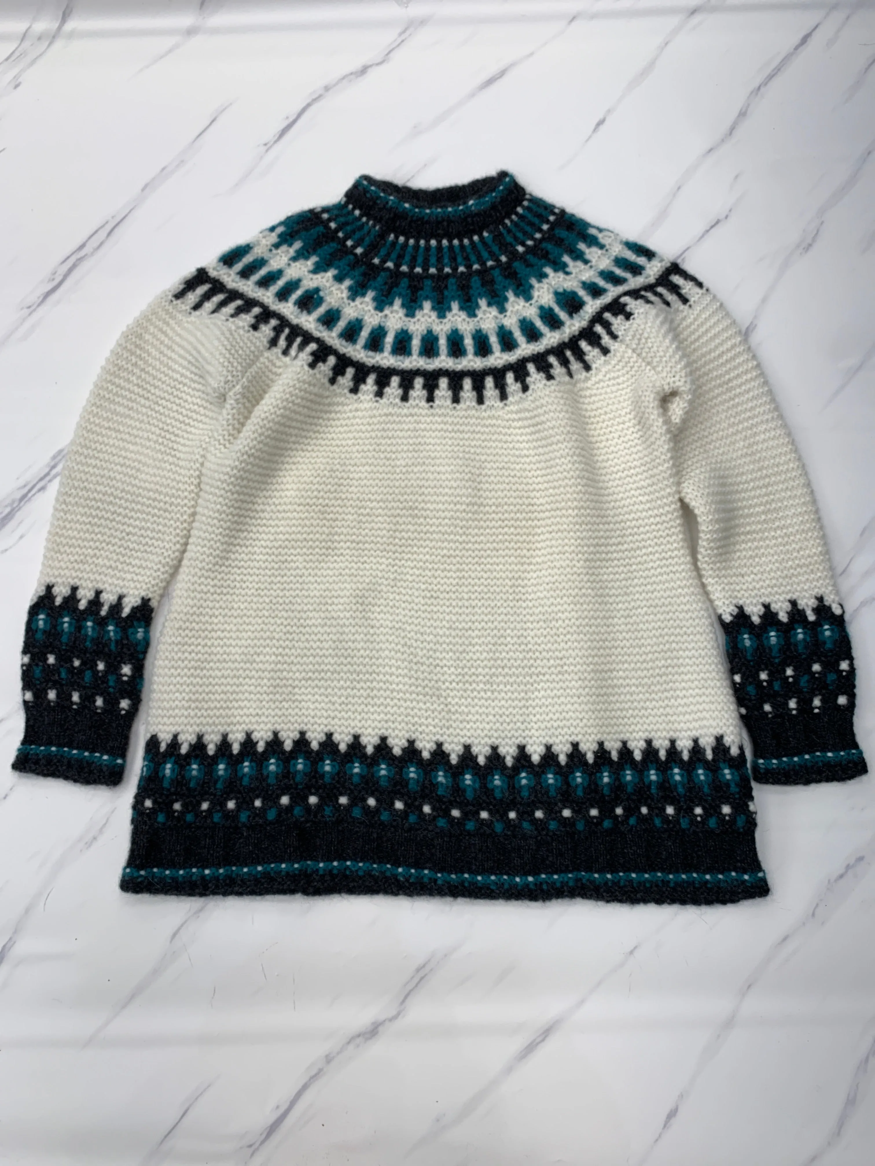 Sweater By Brooks Brothers In Green & White, Size: L