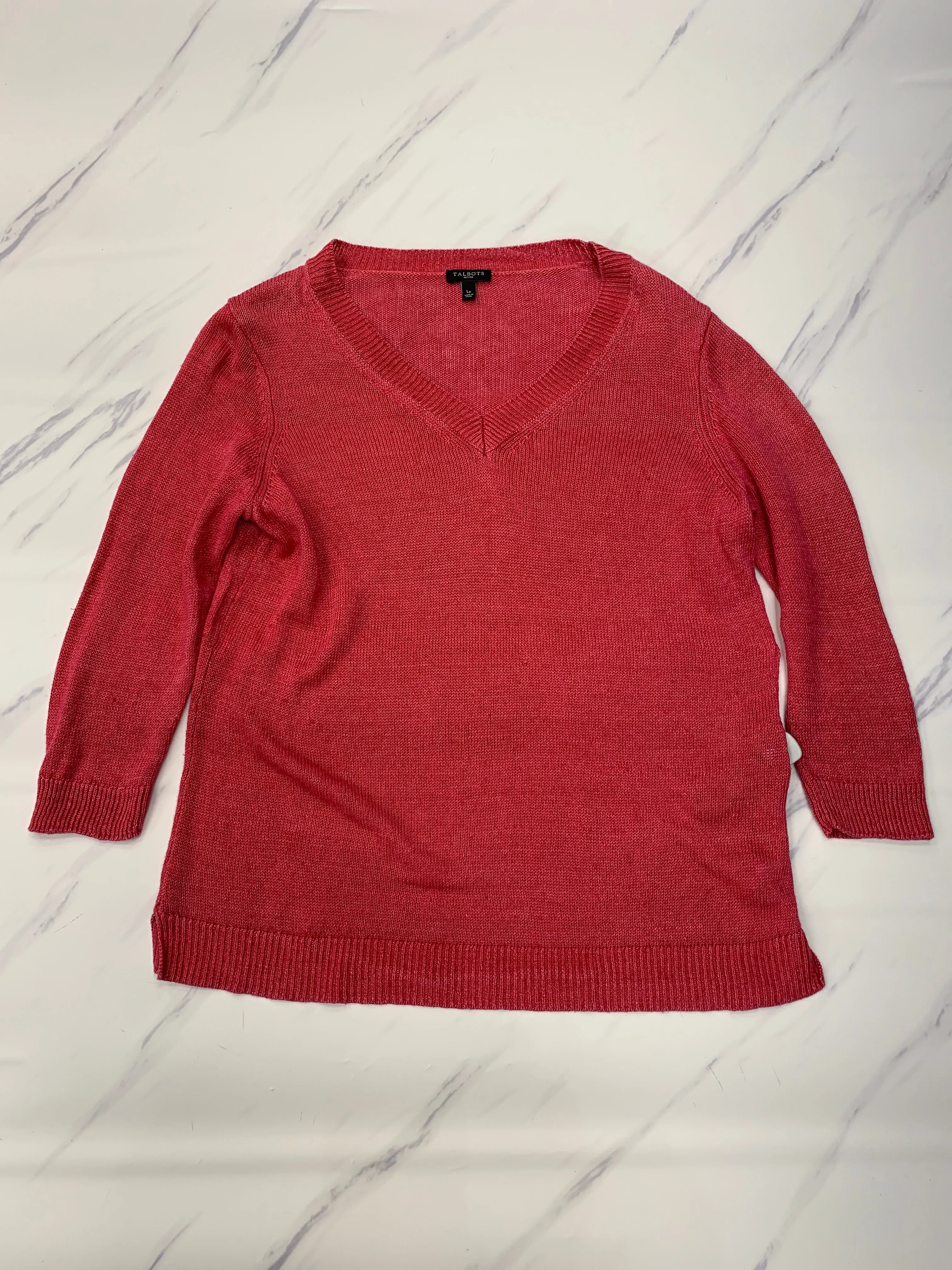 Sweater By Talbots In Red, Size: Petite Large