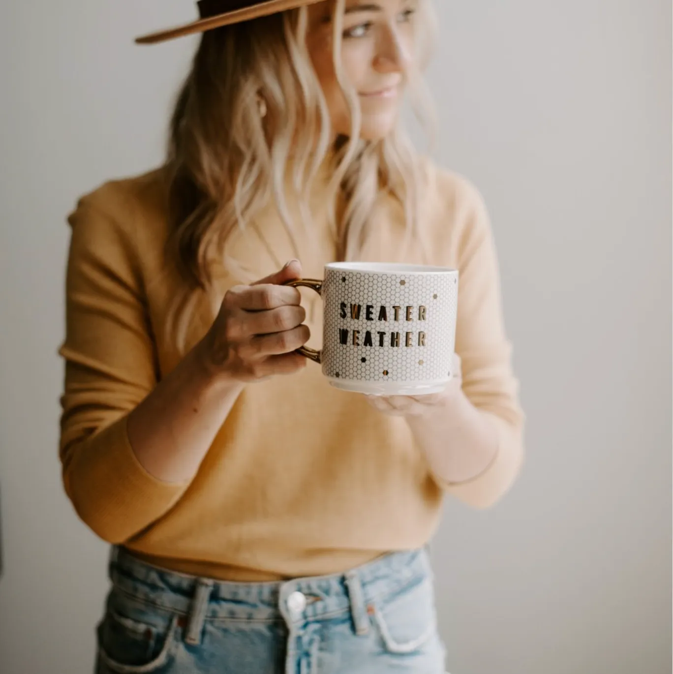 SWEATER WEATHER TILE COFFEE MUG