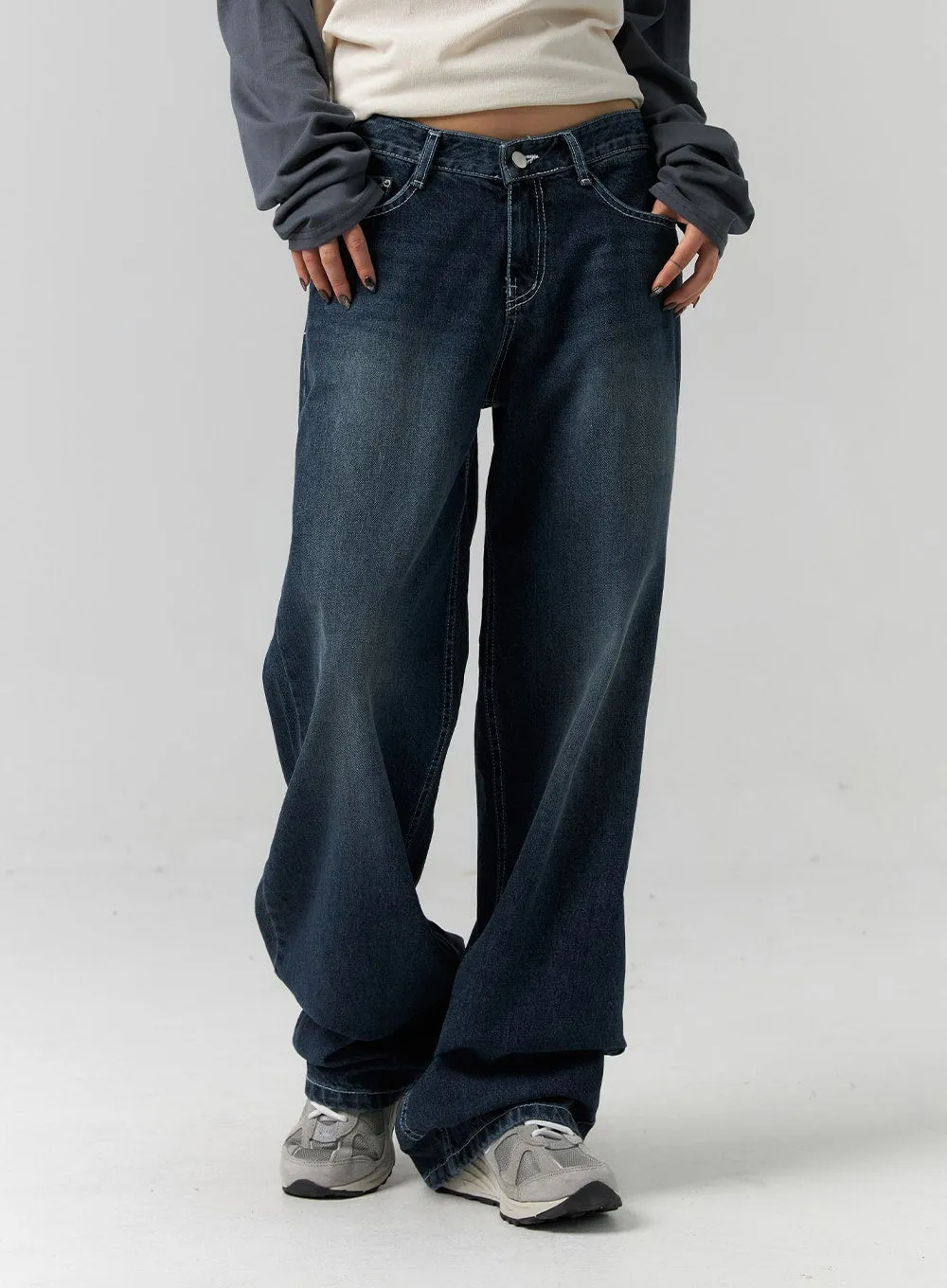 Washed Wide Fit Jeans CS314