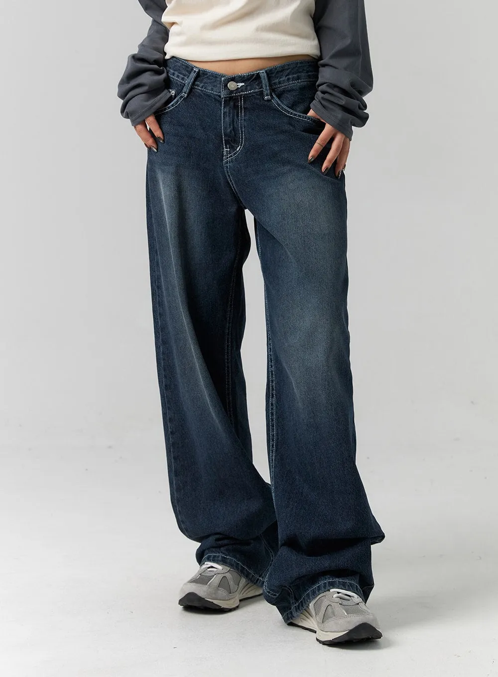 Washed Wide Fit Jeans CS314